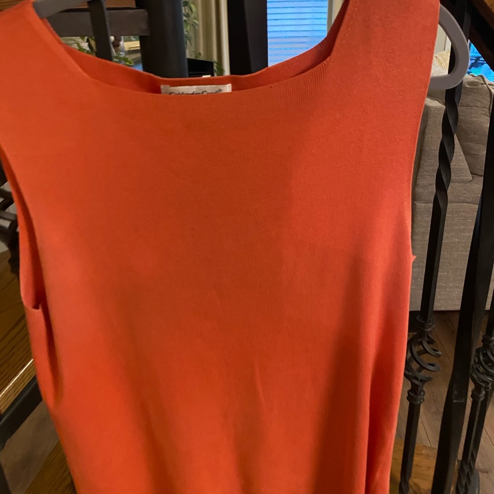 Coldwater  Creek Coral Silk Blend Sweater Shell size large